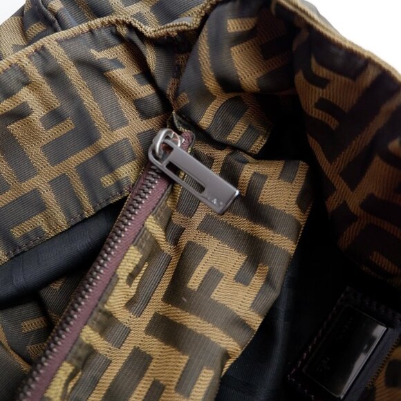 Authentic Preowned Vintage Fendi Brown Zucca Canvas Handbag - Picture 12 of 16